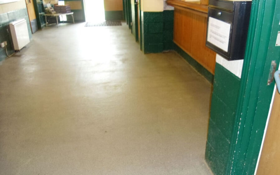 Resin floor in farmers market