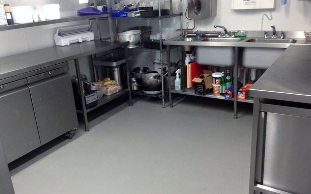 Commercial kitchen floor