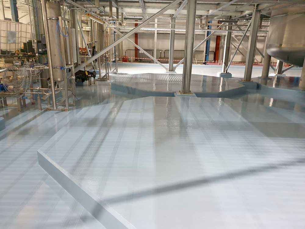 Chemical Bund with epoxy resin coating