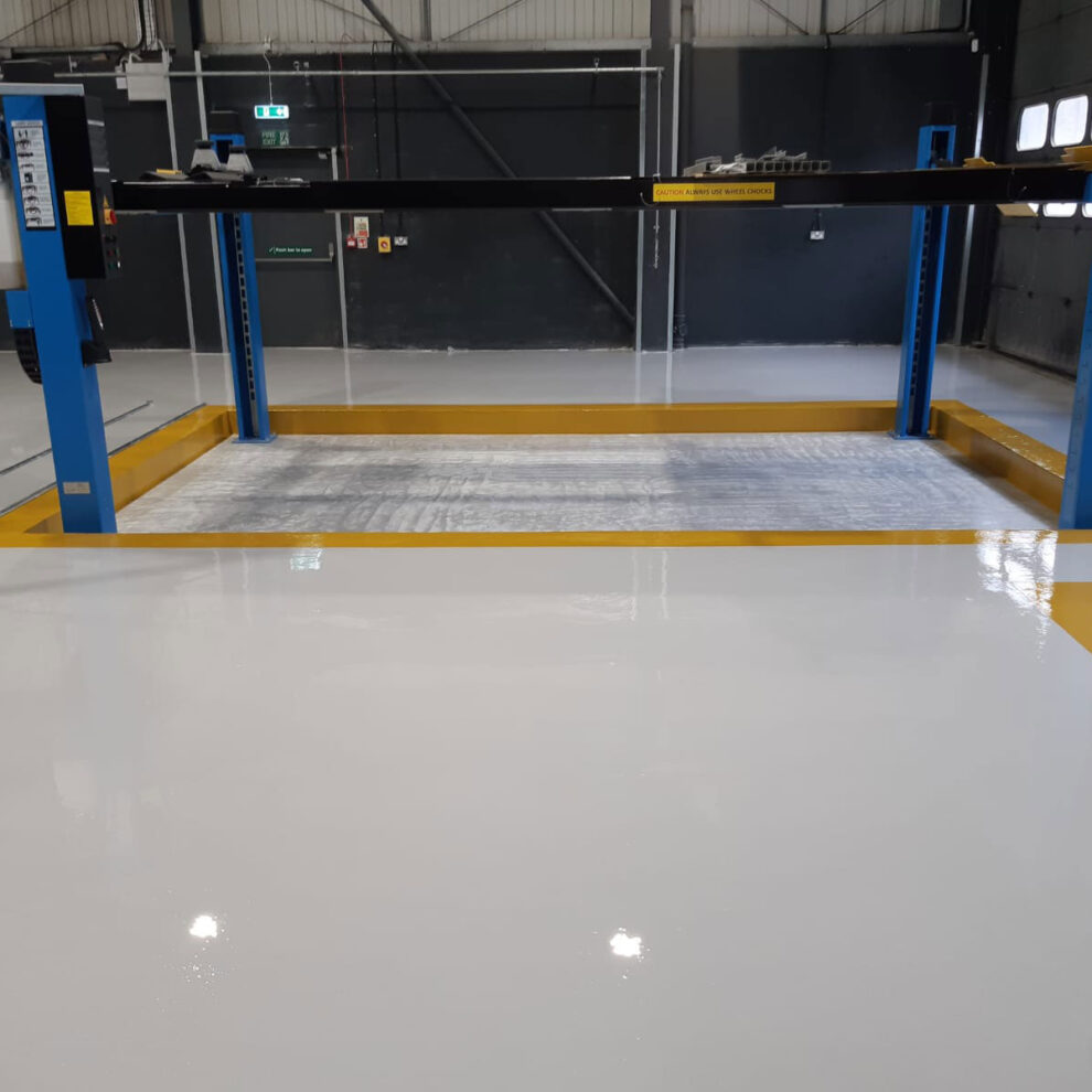 Epoxy floor garage birkenhead