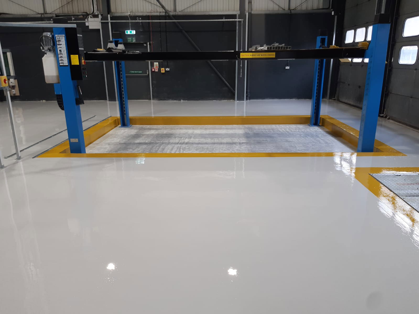 Epoxy flooring completed for a garage in Birkenhread