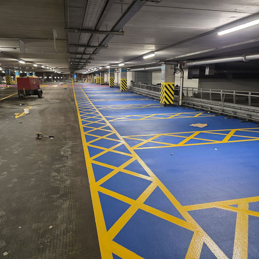 Car park deck installed.