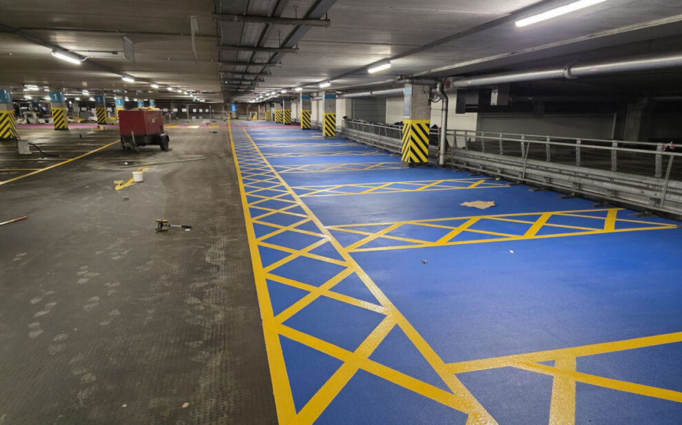 Car park deck installed.