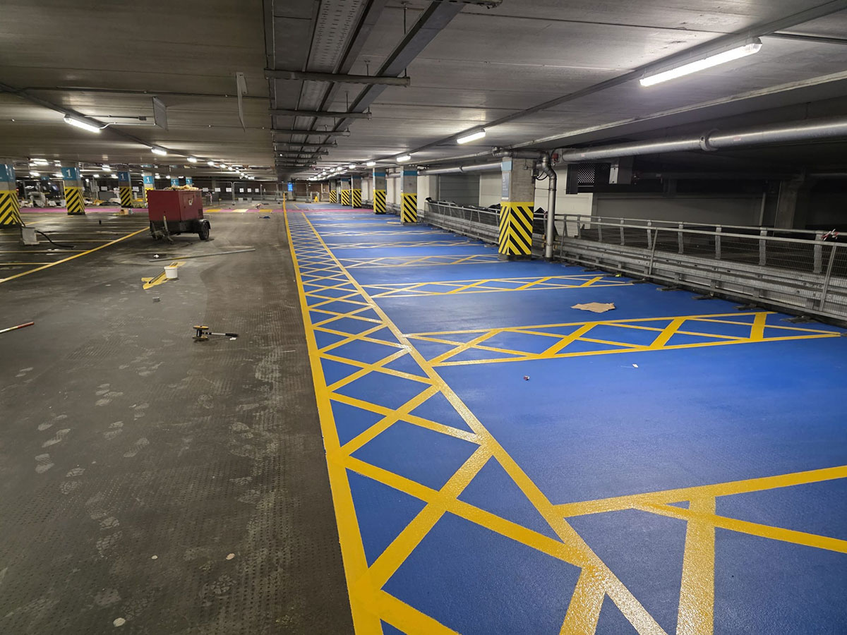 Car park deck installed.