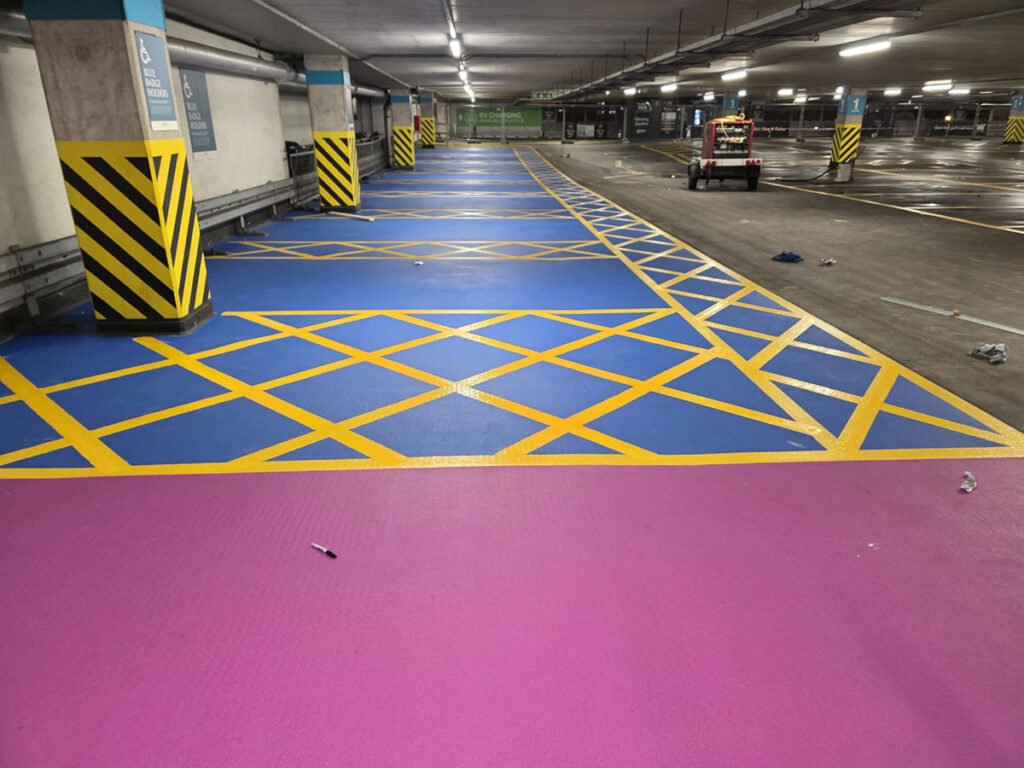 Car park safety markings